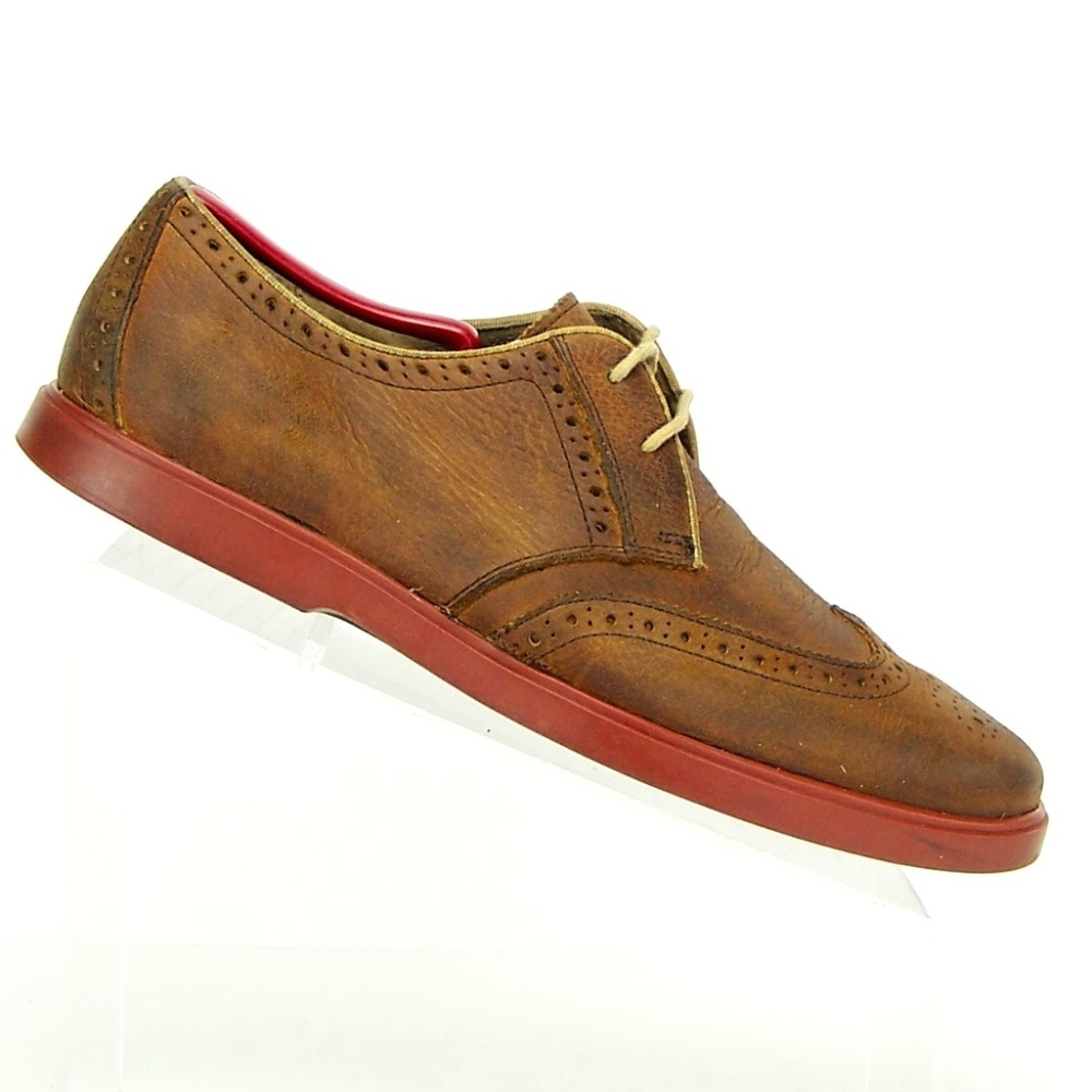 RALPH LAUREN BROWN LEATHER ORRICK WINGTIP SHOES